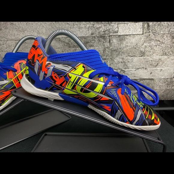 Adidas Nemeziz 19.3 TF The Journey Lionel Messi Soccer Signal Grn/Blk/Royal BL - Picture 5 of 9